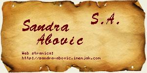 Sandra Abović vizit kartica